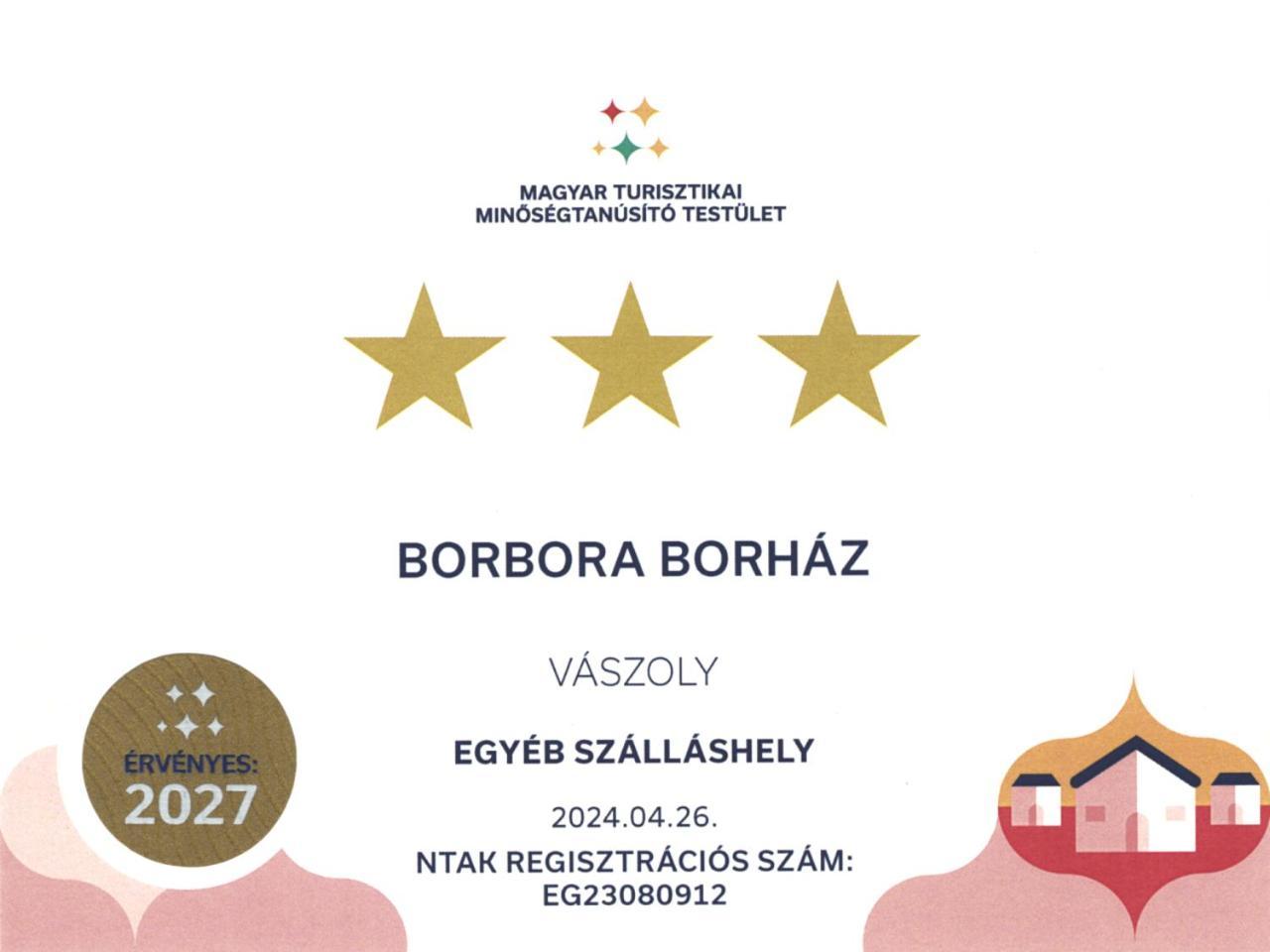 Borbora Borhaz Villa Vászoly Exteriör bild